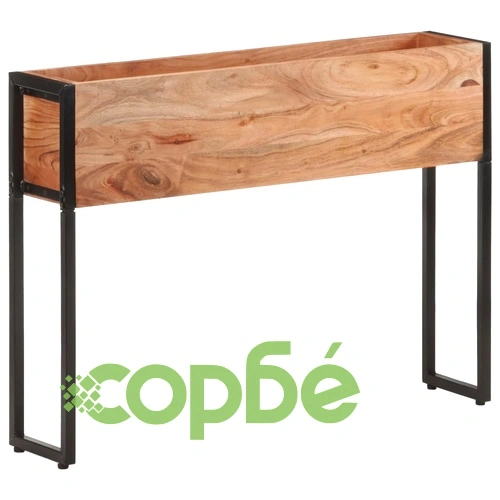 Плантер, 90x20x68 см, акациево дърво масив ➤ топ цена ➤ sorbe.bg