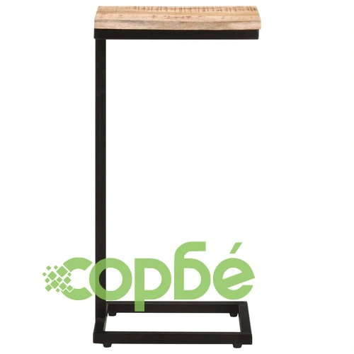 Странични маси, 2 бр, 31,5x24,5x64,5 см, грубо мангово дърво ➤ топ цена ➤ sorbe.bg