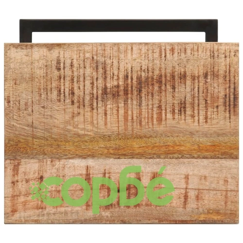 Странични маси, 2 бр, 31,5x24,5x64,5 см, грубо мангово дърво ➤ топ цена ➤ sorbe.bg