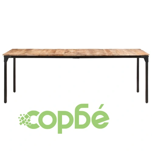 Трапезна маса, 220x100x76 см, грубо мангово дърво ➤ топ цена ➤ sorbe.bg