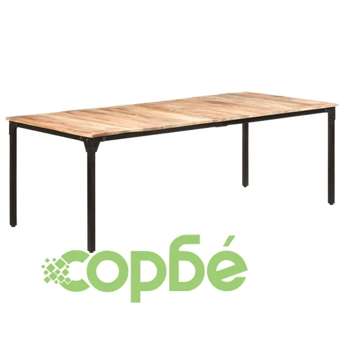 Трапезна маса, 220x100x76 см, грубо мангово дърво ➤ топ цена ➤ sorbe.bg