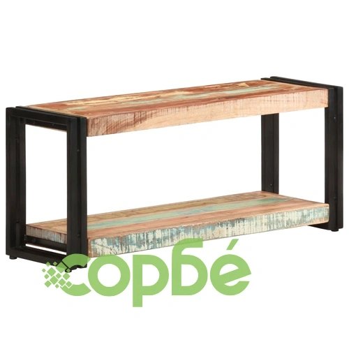 ТВ шкаф, 90x30x40 cм, регенерирано дърво масив ➤ топ цена ➤ sorbe.bg