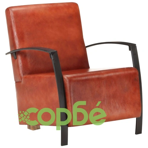 Фотьойл, кафяв, естествена кожа ➤ топ цена ➤ sorbe.bg