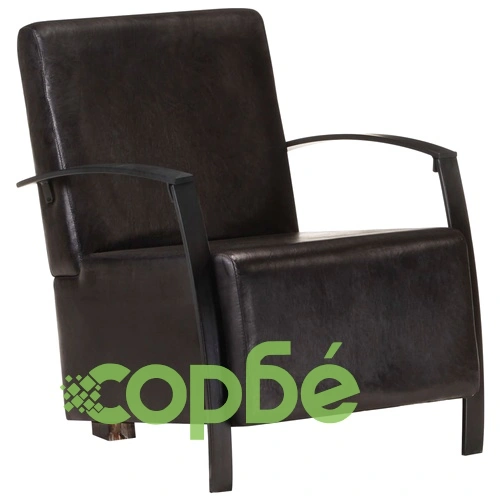 Фотьойл, черен, естествена кожа ➤ топ цена ➤ sorbe.bg