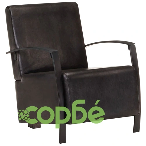 Фотьойл, черен, естествена кожа ➤ топ цена ➤ sorbe.bg