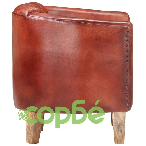 Фотьойл, кафяв, естествена кожа ➤ топ цена ➤ sorbe.bg