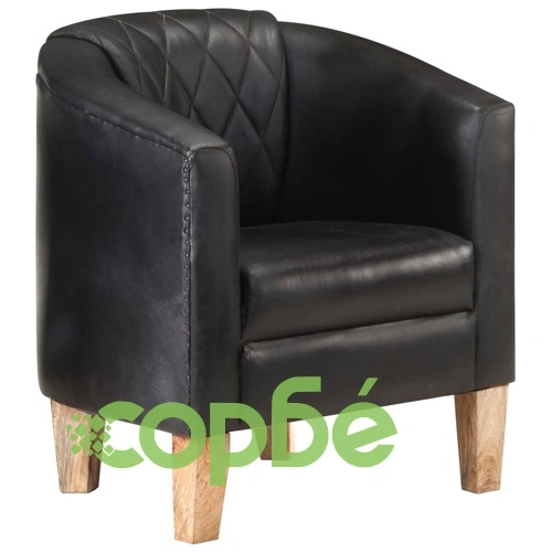 Фотьойл, черен, естествена кожа ➤ топ цена ➤ sorbe.bg