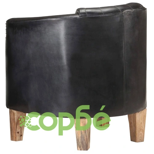 Фотьойл, черен, естествена кожа ➤ топ цена ➤ sorbe.bg