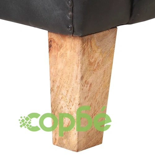 Фотьойл, черен, естествена кожа ➤ топ цена ➤ sorbe.bg