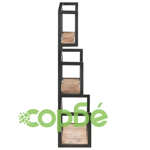 Рафт за стена, 60x20x85 см, грубо мангово дърво ➤ топ цена ➤ sorbe.bg