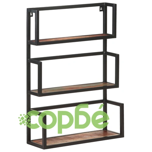 Рафт за стена, 60x20x85 см, регенерирано дърво масив ➤ топ цена ➤ sorbe.bg