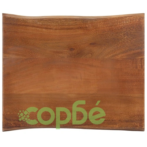 Странична маса кафява 45x35x49 см акациево дърво масив и чугун   ➤ топ цена ➤ sorbe.bg