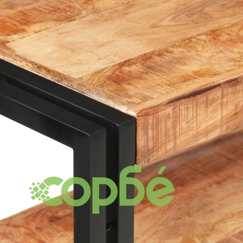 Конзолна маса, 90x30x75 cм, грубо мангово дърво ➤ топ цена ➤ sorbe.bg