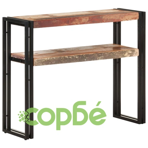 Конзолна маса, 90x30x75 см, регенерирано дърво масив ➤ топ цена ➤ sorbe.bg