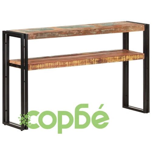 Конзолна маса, 120x30x75 cм, регенерирано дърво масив ➤ топ цена ➤ sorbe.bg