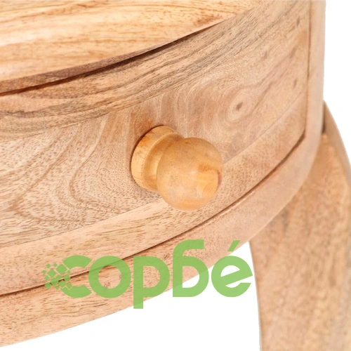 Странична маса, 37x37x61 см, мангово дърво масив ➤ топ цена ➤ sorbe.bg