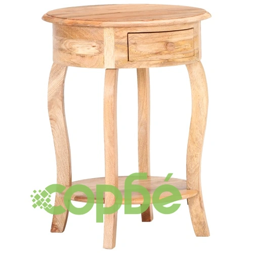 Странична маса, 37x37x61 см, мангово дърво масив ➤ топ цена ➤ sorbe.bg