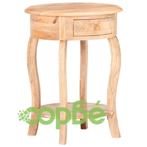 Странична маса, 37x37x61 см, мангово дърво масив ➤ топ цена ➤ sorbe.bg