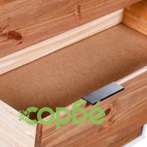Шкаф с чекмеджета, светло дърво и бяло, 76,5x39,5x90,3 см, бор ➤ топ цена ➤ sorbe.bg