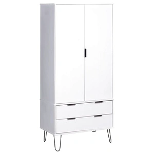 Гардероб New York Range, бял, борово дърво масив