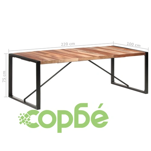 Трапезна маса 220x100x75 см масивно дърво ➤ топ цена ➤ sorbe.bg