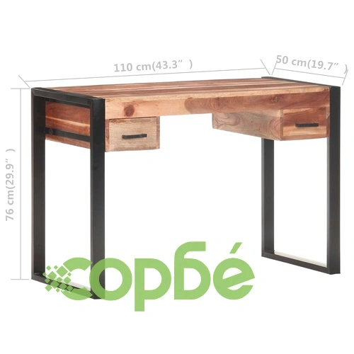 Бюро, 110x50x76 см, масивно дърво ➤ топ цена ➤ sorbe.bg