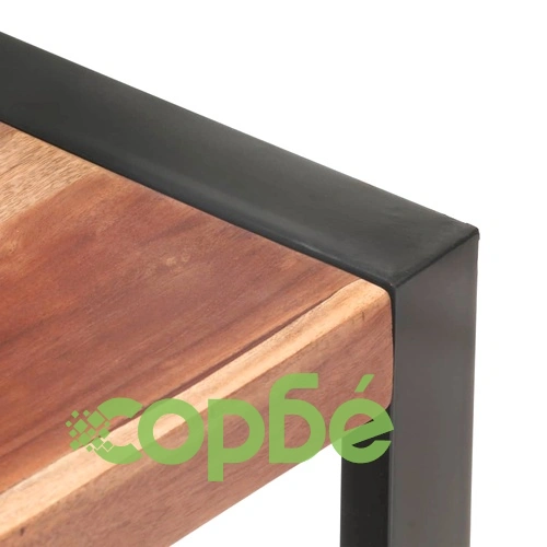 ТВ шкаф 120x35x45 см масивно дърво с меден финиш ➤ топ цена ➤ sorbe.bg