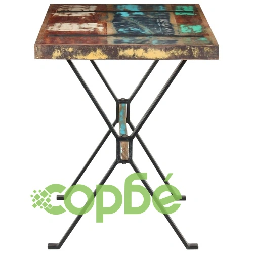 Трапезна маса, 120x60x76 см, регенерирано дърво масив ➤ топ цена ➤ sorbe.bg