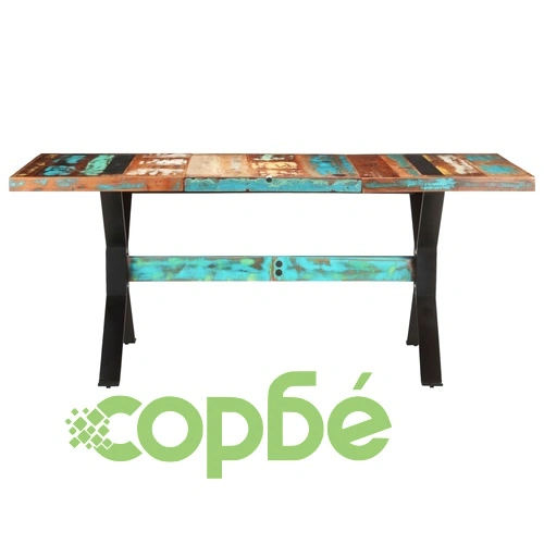 Трапезна маса, 180x90x76 см, регенерирано дърво масив ➤ топ цена ➤ sorbe.bg