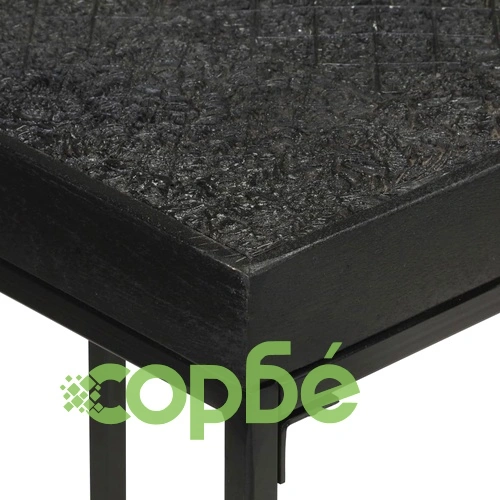 Конзолна маса, черна, 110x35x76 см, масивна акация и манго ➤ топ цена ➤ sorbe.bg