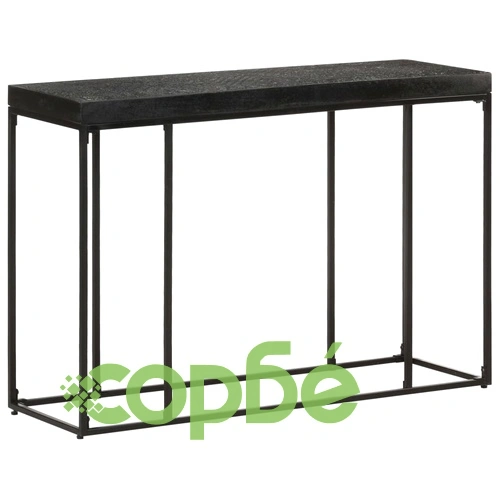Конзолна маса, черна, 110x35x76 см, масивна акация и манго ➤ топ цена ➤ sorbe.bg