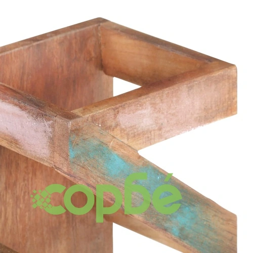 Стойка за вино за 5 бутилки, регенерирана дървесина масив ➤ топ цена ➤ sorbe.bg