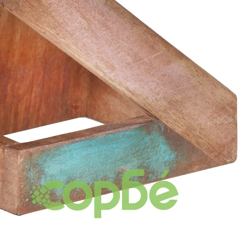 Стойка за вино за 5 бутилки, регенерирана дървесина масив ➤ топ цена ➤ sorbe.bg