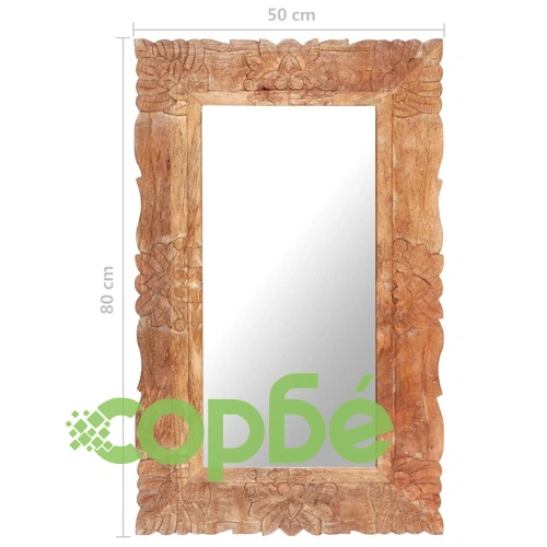Огледало, 80x50 см, мангово дърво масив ➤ топ цена ➤ sorbe.bg