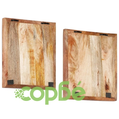 Ръчно резбовани стенни панели 2 бр манго масив 40x40x1,5 см ➤ топ цена ➤ sorbe.bg