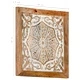 Ръчно резбовани стенни панели 2 бр манго масив 40x40x1,5 см