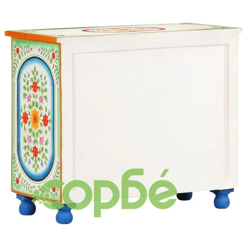 Ръчно декориран шкаф, 70x35x60 см, мангово дърво масив ➤ топ цена ➤ sorbe.bg