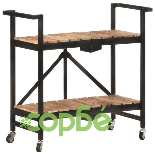 Кухненска количка, 87x36x81 см, мангово дърво масив ➤ топ цена ➤ sorbe.bg