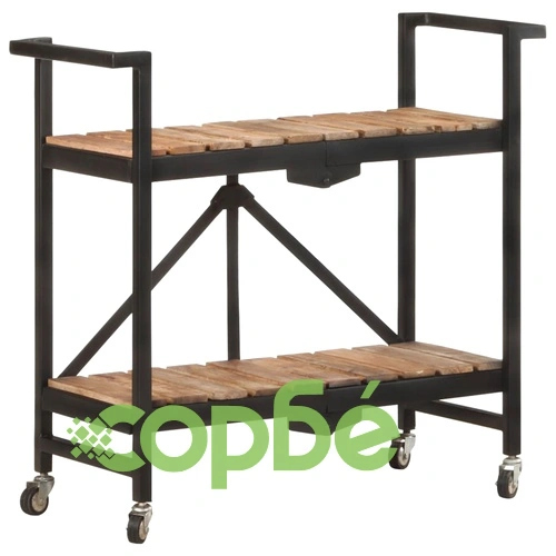 Кухненска количка, 87x36x81 см, мангово дърво масив ➤ топ цена ➤ sorbe.bg