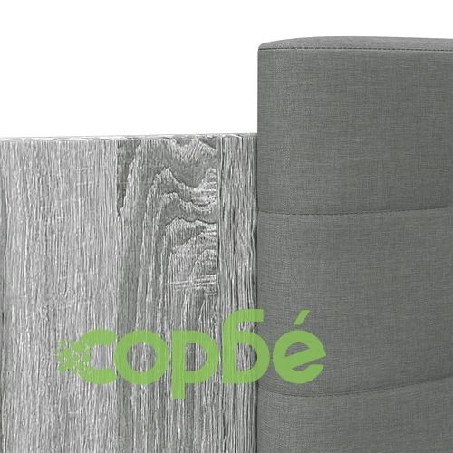 Рамка за легло с табла и LED осветление, сив сонома, 160x200 см ➤ топ цена ➤ sorbe.bg