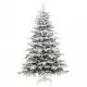 Изкуствена коледна елха с шарнири 300 LED натрупан сняг 210 см