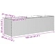Градински плантери с 3 саксии 2 бр кафяви 105x30x32см полиратан