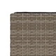 Градински плантери с 3 саксии 2 бр сиви 105x30x32 см полиратан