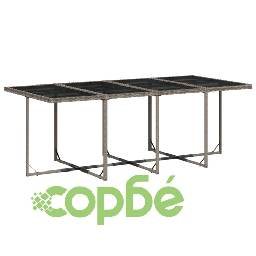 Градински комплект от 13 части с възглавници сив полиратан ➤ топ цена ➤ sorbe.bg