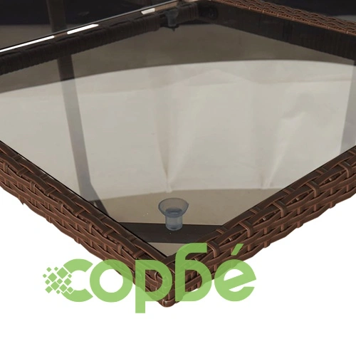 Външен трапезен комплект 13 части с възглавници кафяв полиратан ➤ топ цена ➤ sorbe.bg