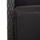 Бистро комплект с възглавници 3 части черен полиратан
