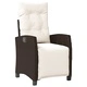 Градински трапезен комплект възглавници 7 части кафяв полиратан