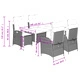 Градински трапезен комплект 5 части с възглавници светлосив