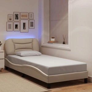 Рамка за легло с LED без матрак Cream 80x200 cm Fabric