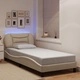 Рамка за легло с LED без матрак Cream 80x200 cm Fabric